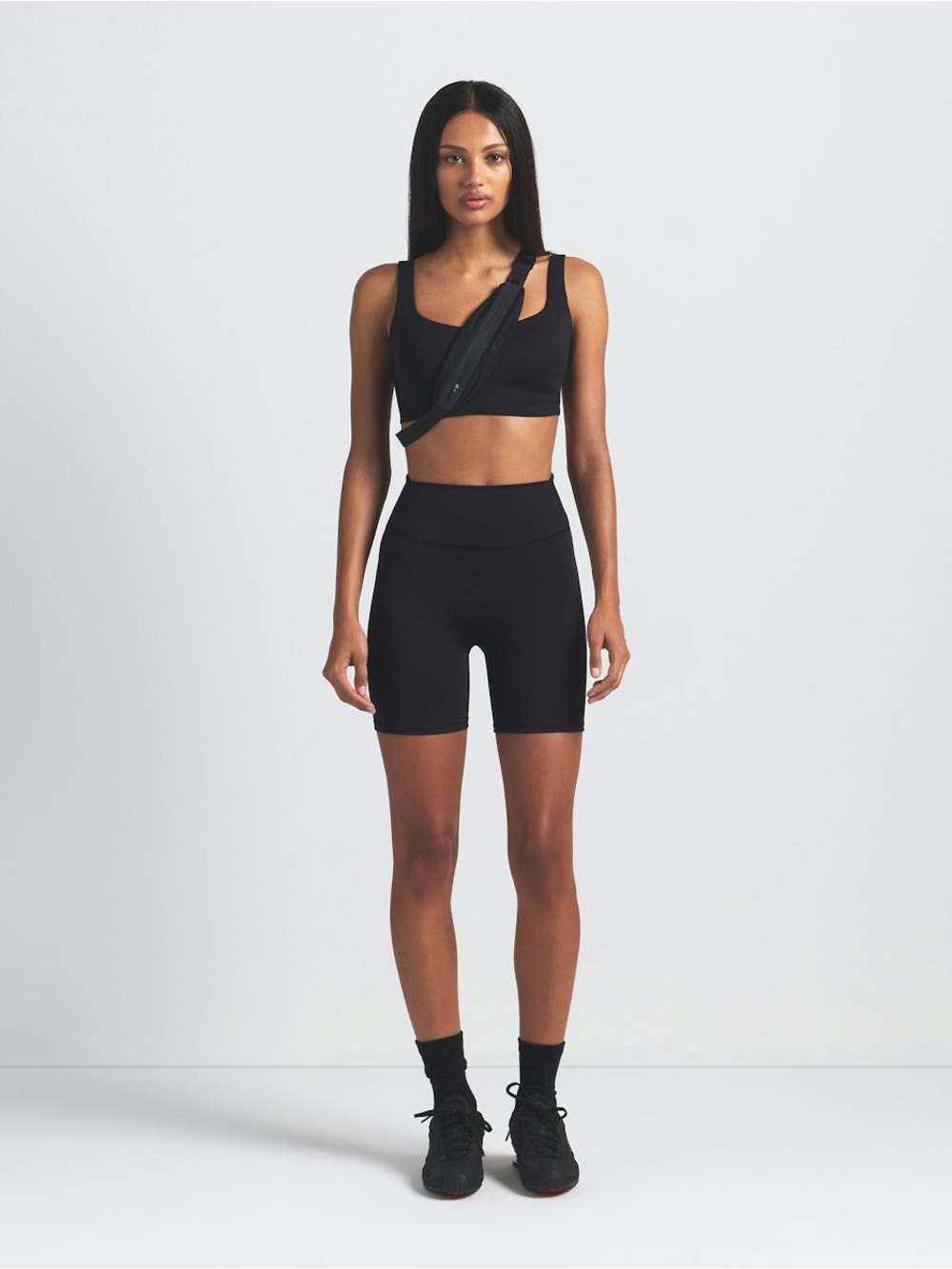 NWT NikeSkims matte scoop neck top •obsidian •XS